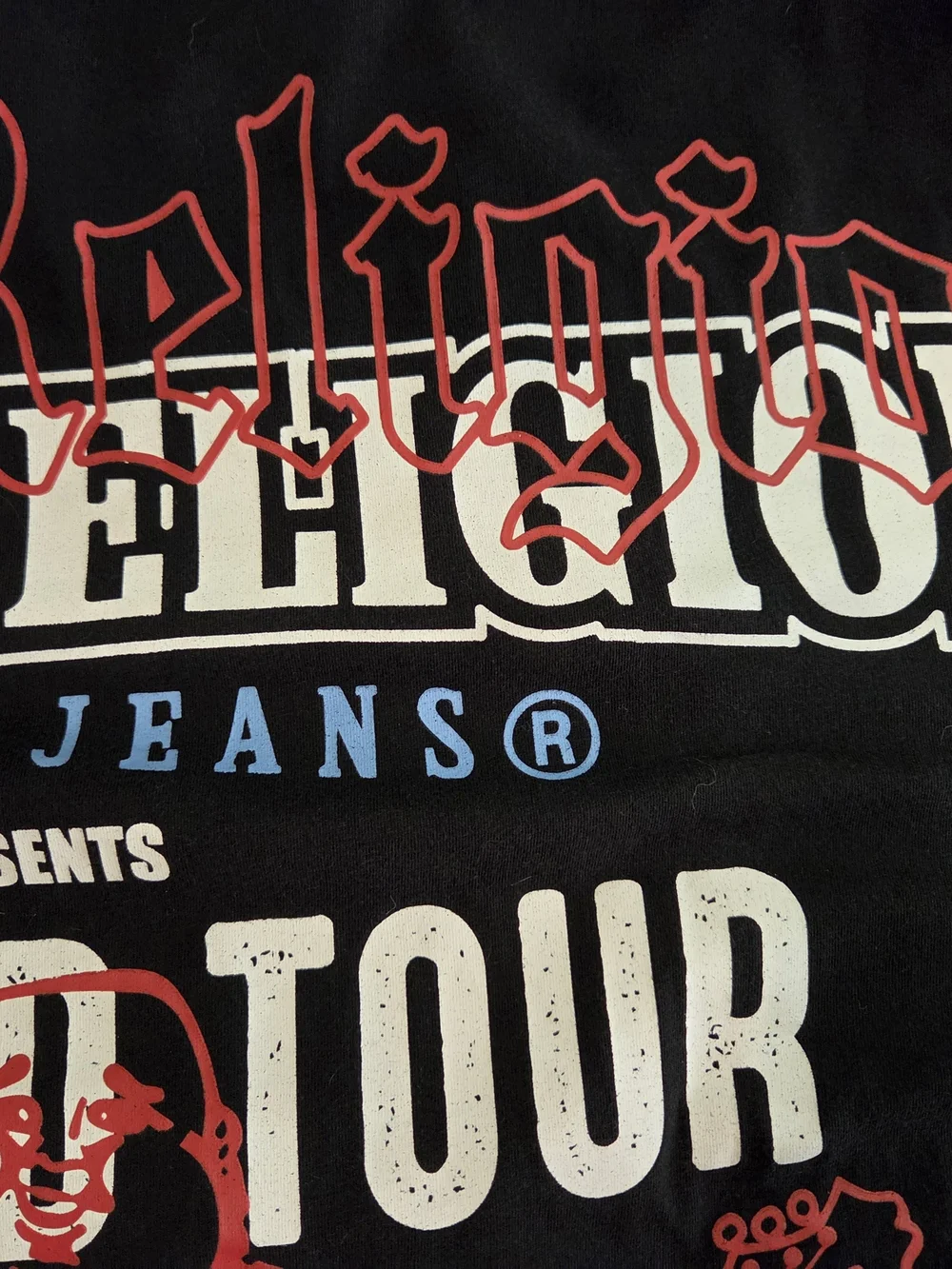 True Religion Shirt Mens Medium World Tour Graphic Streetwear